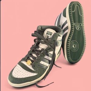 Adidas Top Ten Hi Retro Sneakers Green & White | Gold Dubrae | W9